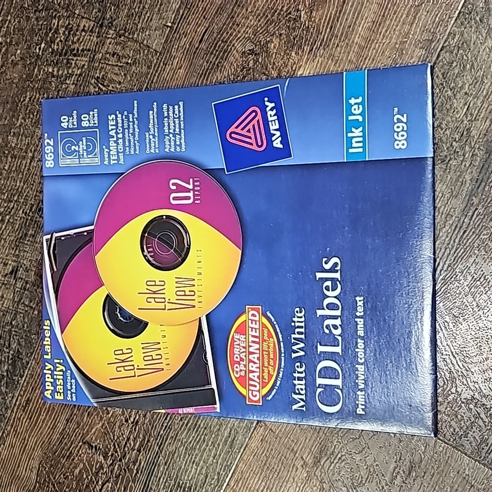 Avery 8692 Matte White CD Labels